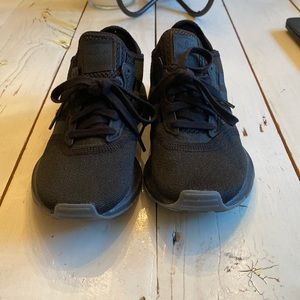 Adidas all black sneakers